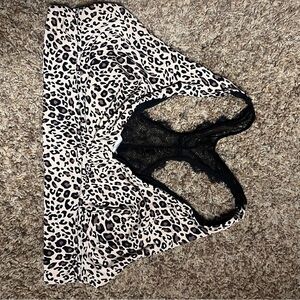 Maurices Animal Print Bralette with Black Lace